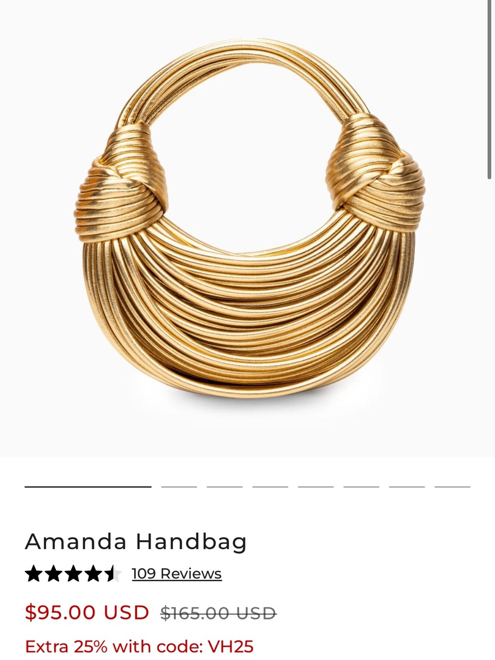 Verano Hill Gold Amanda Handbang - Picture 4 of 4